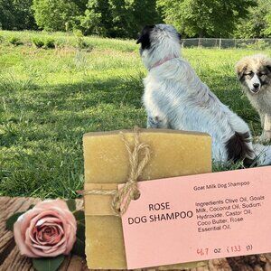 Rose Goat Milk Dog Shampoo Bar